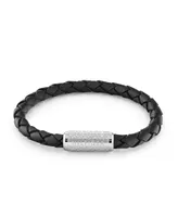 Tommy Hilfiger Men's Braided Leather Bracelet