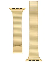 Anne Klein Women's Gold-Tone Stainless Steel Bar Bracelet Compatible with 38/40/41mm Apple Watch