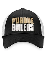 Men's Top of the World Black, White Purdue Boilermakers Stockpile Trucker Snapback Hat