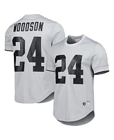 Men's Mitchell & Ness Charles Woodson Gray Oakland Raiders Retired Player Name and Number Mesh Top