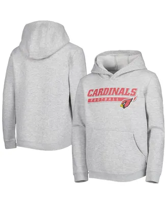 Youth Boys and Girls Heathered Gray Arizona Cardinals Take The Lead Pullover Hoodie
