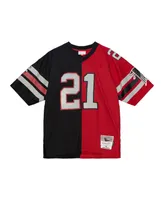 Men's Mitchell & Ness Deion Sanders Black, Red Atlanta Falcons Big and Tall Split Legacy Retired Player Replica Jersey