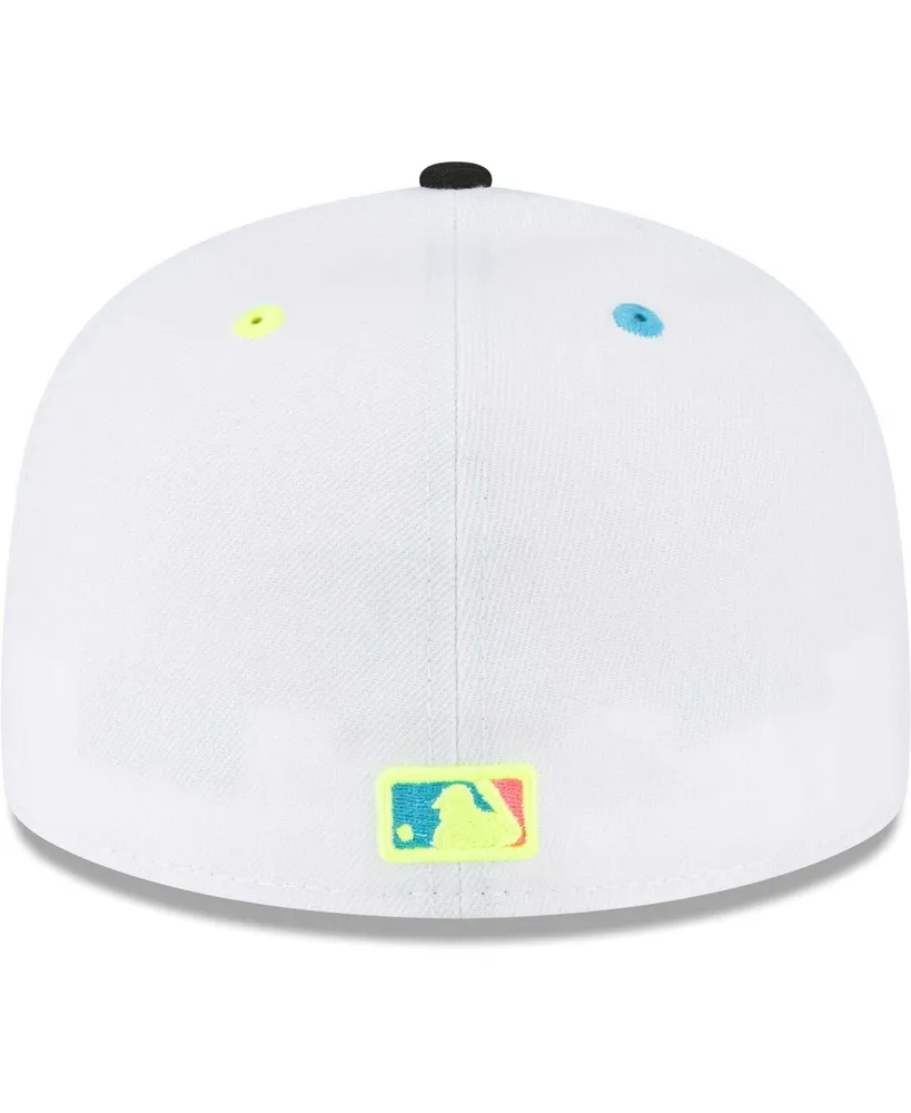 Men's New Era White Cincinnati Reds Neon Eye 59FIFTY Fitted Hat