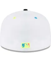 Men's New Era White Cincinnati Reds Neon Eye 59FIFTY Fitted Hat