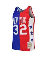 Men's Mitchell & Ness Julius Erving Blue, Red New York Nets Hardwood Classics 1973-74 Split Swingman Jersey