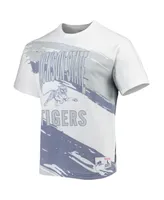 Men's Mitchell & Ness White Jackson State Tigers Paintbrush Sublimated T-shirt