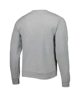 Men's League Collegiate Wear Heather Gray Clemson Tigers 1965 Arch Essential Fleece Pullover Sweatshirt