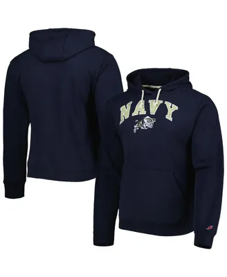 Men's League Collegiate Wear Navy Midshipmen Arch Essential Fleece Pullover Hoodie