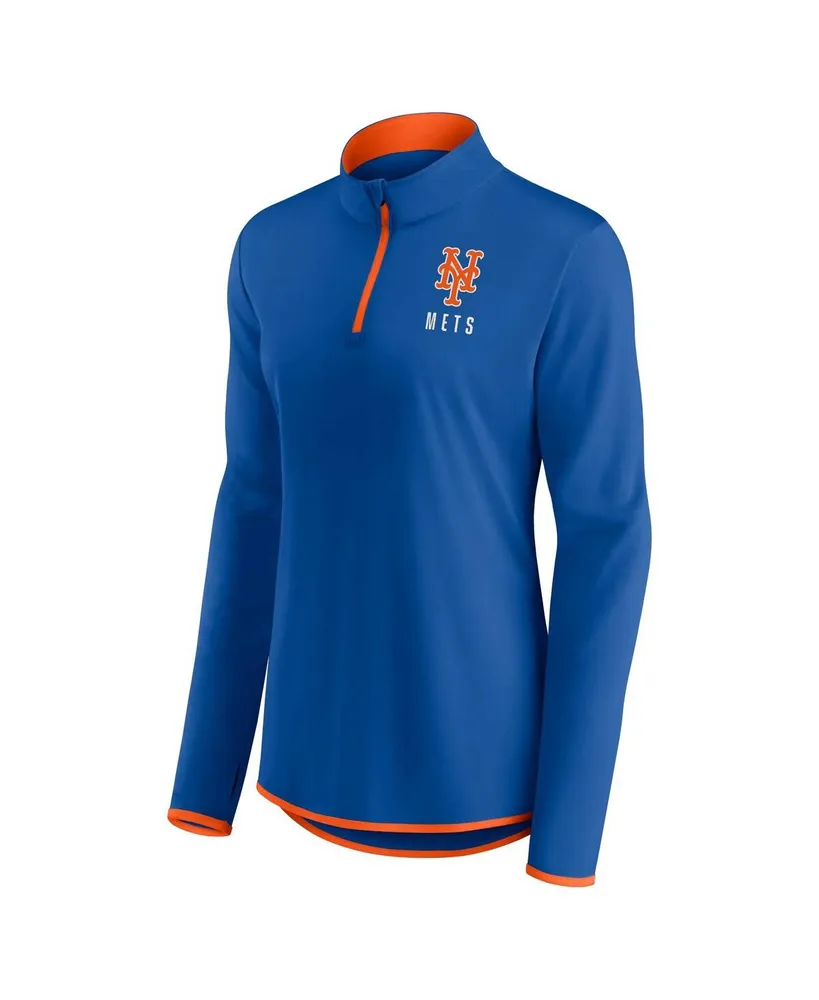 Women's Fanatics Royal New York Mets Worth The Drive Quarter-Zip Jacket