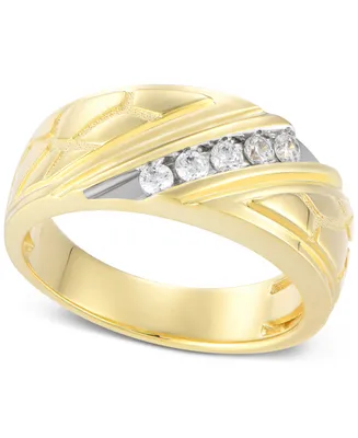 Diamond Nugget Pattern Band (1/4 ct. t.w.) in 10k Gold
