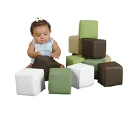 Children's Factory Inc Children's Factory Soft Toddler Blocks in Nature Inspired Colors - Set of 15