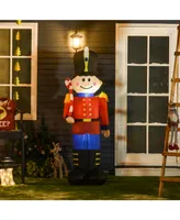 Homcom 6' Christmas Inflatable Nutcracker Toy Soldier Decoration - Multi