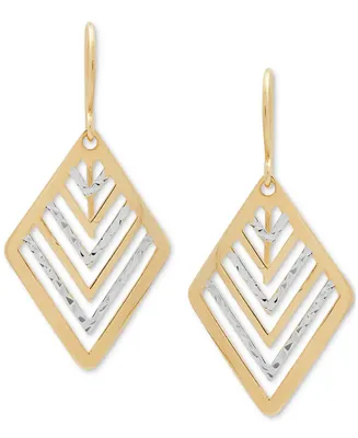 Openwork Rhombus Drop Earrings in 10k Gold, Created for Macy's