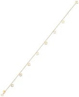 Heart Charm Anklet in 14k Gold