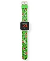 Minecraft Children's Light Emitting Diode Green Silicone Strap Watch 32mm