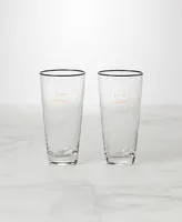 Kate Spade Cheers to Us Let It Flow Pour It on Glasses Set, 2 Piece