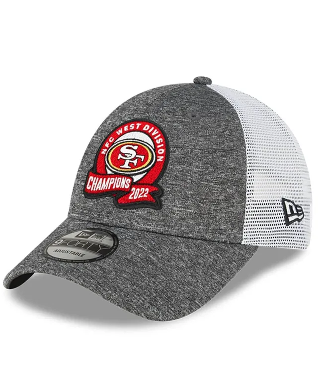 New Era Men's Heather Gray San Francisco 49ers 2023 NFC West Division Champions Locker Room 9FORTY Trucker Adjustable Hat