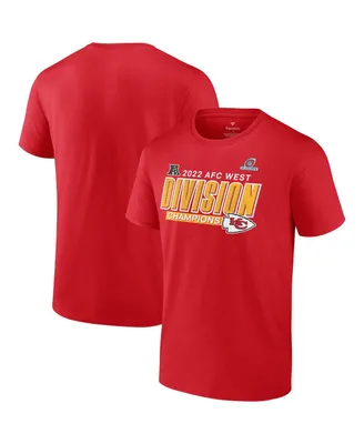 Men's Fanatics Red Kansas City Chiefs 2022 Afc West Division Champions Divide and Conquer T-shirt