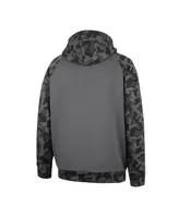 Men's Colosseum Charcoal Alabama Crimson Tide Oht Military-Inspired Appreciation Camo Stack Raglan Pullover Hoodie