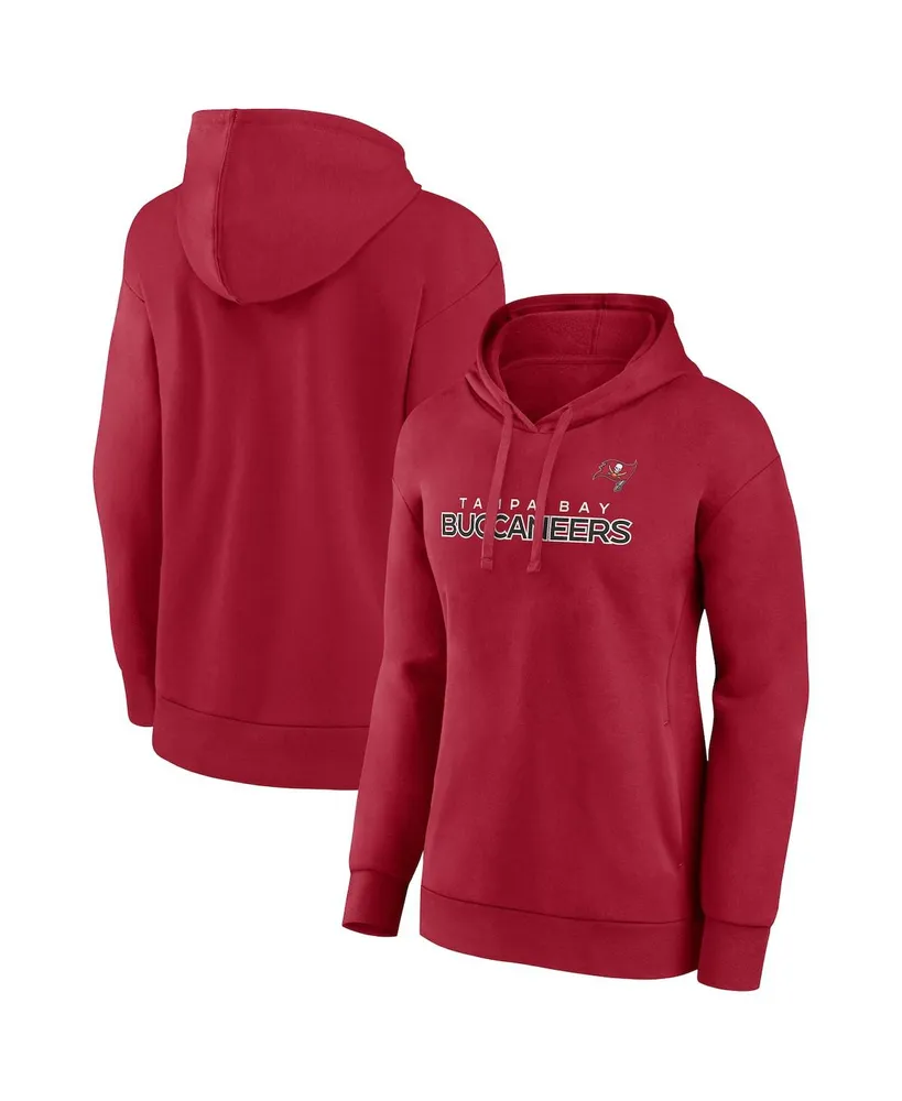 Women's Fanatics Red Tampa Bay Buccaneers Checklist Crossover V-Neck Pullover Hoodie