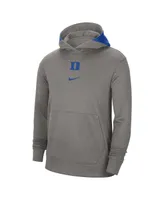 Men's Nike Heather Gray Duke Blue Devils Team Basketball Spotlight Performance Pullover Hoodie