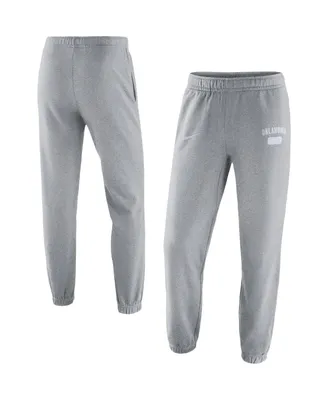 Men's Nike Heathered Gray Distressed Oklahoma Sooners Saturday Fleece Pants