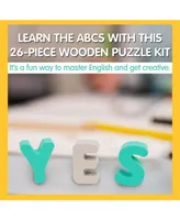 Leo & Friends Wooden Chunky Alphabet Puzzle for Toddlers