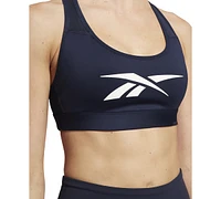 Reebok Women's Lux Vector Medium Impact Sports Bra, A Macy's Exclusive