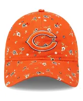 Women's New Era Orange Chicago Bears Floral 9Twenty Adjustable Hat