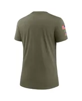 Women's Nike Olive Chicago Bears 2022 Salute To Service Legend T-shirt
