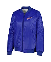 Women's G-iii 4Her by Carl Banks Oatmeal, Royal Buffalo Bills Switchback Reversible Full-Zip Jacket