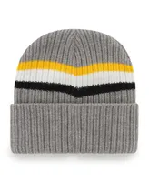 Men's '47 Brand Gray Pittsburgh Steelers Highline Cuffed Knit Hat