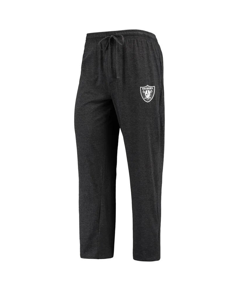 Men's Concepts Sport Black, Silver Las Vegas Raiders Meter Long Sleeve T-shirt and Pants Sleep Set