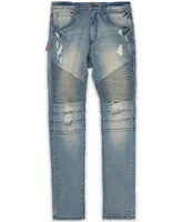 Reason Men's Big and Tall Alto Moto Skinny Denim Jeans