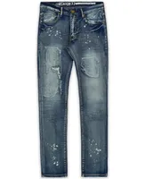 Reason Men's Big and Tall Stitchworks Skinny Denim Jeans