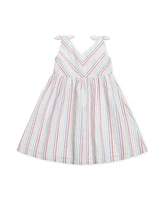 Hope & Henry Girls' Bow Shoulder Swing Dress, Toddler