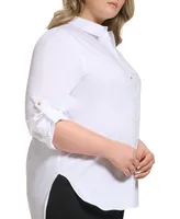 Calvin Klein Plus Non Iron Button-Front Shirt