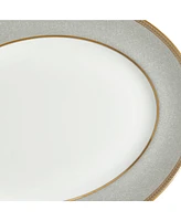 Renaissance Grey Oval Platter 13.75"