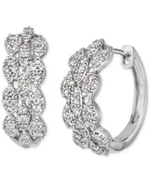 Le Vian Vanilla Diamond Small Huggie Hoop Earrings (5/8 ct. t.w.) in Platinum, 0.66"