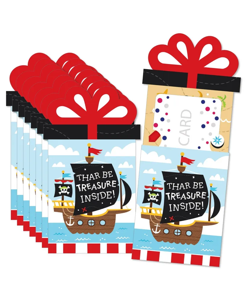 Pirate Ship Adventures Birthday Party Money and Nifty Gifty Card Holders 8 Ct - Assorted Pre