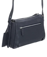 Mancini Women's Pebbled Charlize Crossbody Handbag