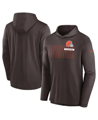 Men's Nike Brown Cleveland Browns Performance Team Pullover Hoodie