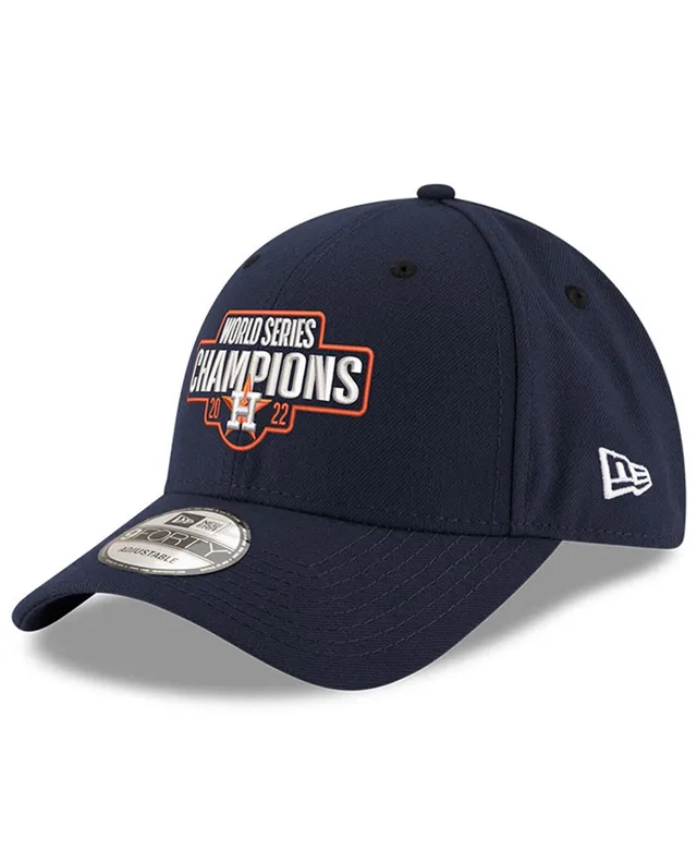 Men's New Era Navy Houston Astros 2022 World Series Champions Side Patch 9FORTY Adjustable Hat