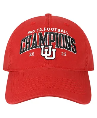 Men's Legacy Athletic Scarlet Utah Utes 2022 Pac-12 Champions Bold Arch Eza Relaxed Twill Adjustable Hat