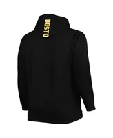 Men's Black Boston Bruins Logo Big and Tall Fleece Pullover Hoodie