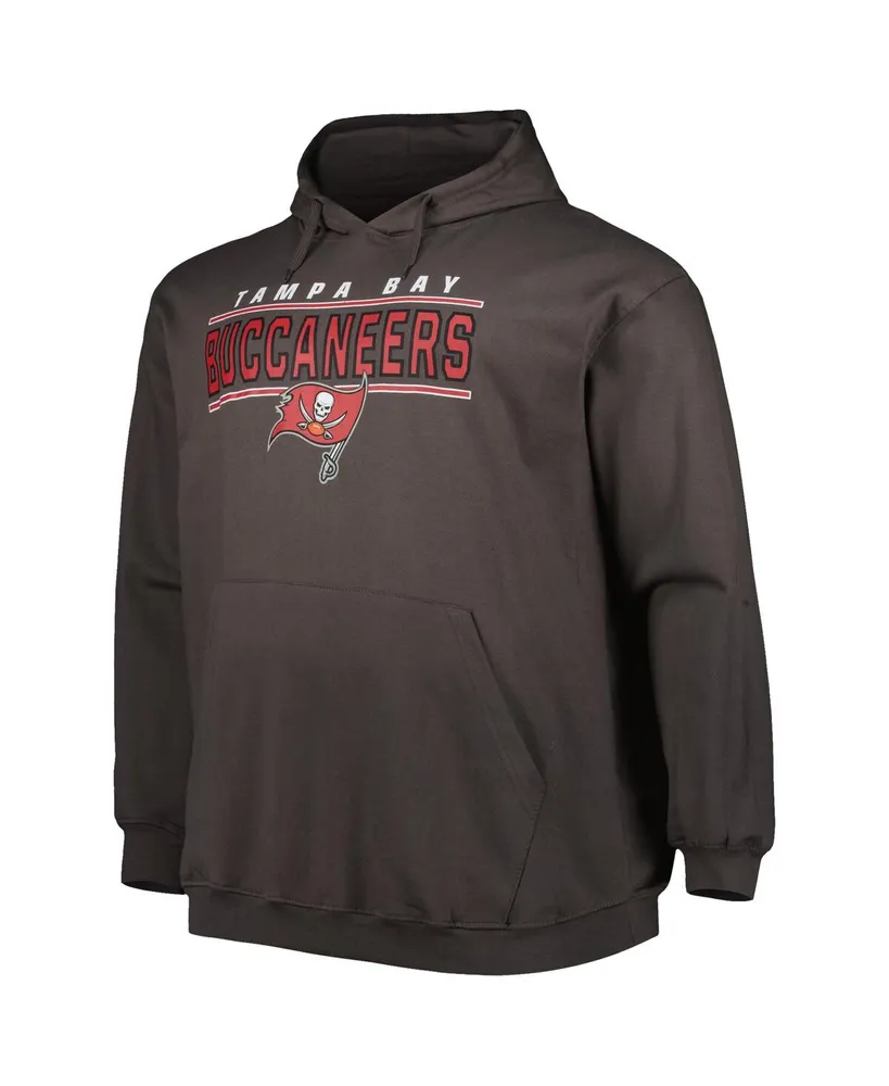 Men's Charcoal Tampa Bay Buccaneers Big and Tall Logo Pullover Hoodie
