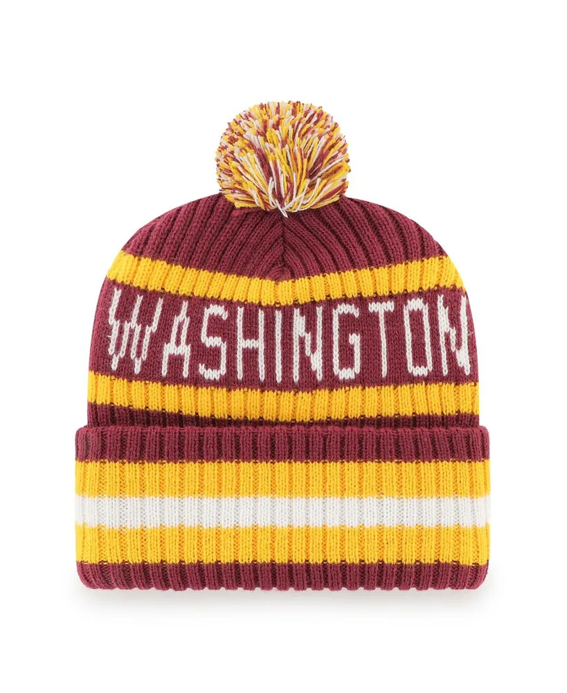 Men's '47 Brand Burgundy Washington Commanders Bering Cuffed Knit Hat with Pom