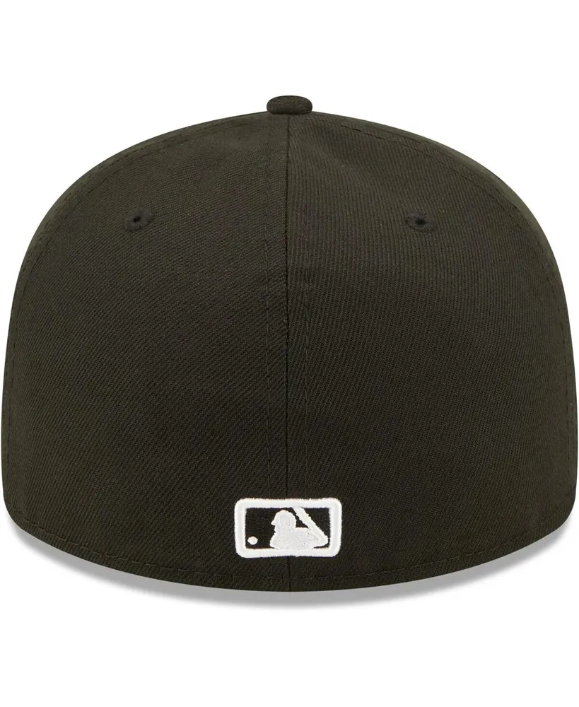 Men's New Era York Mets Black White Low Profile 59FIFTY Fitted Hat