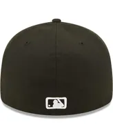 Men's New Era York Mets Black White Low Profile 59FIFTY Fitted Hat