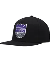 Men's Mitchell & Ness Black Sacramento Kings Side Core 2.0 Snapback Hat